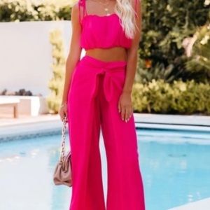 Two piece pink vici set